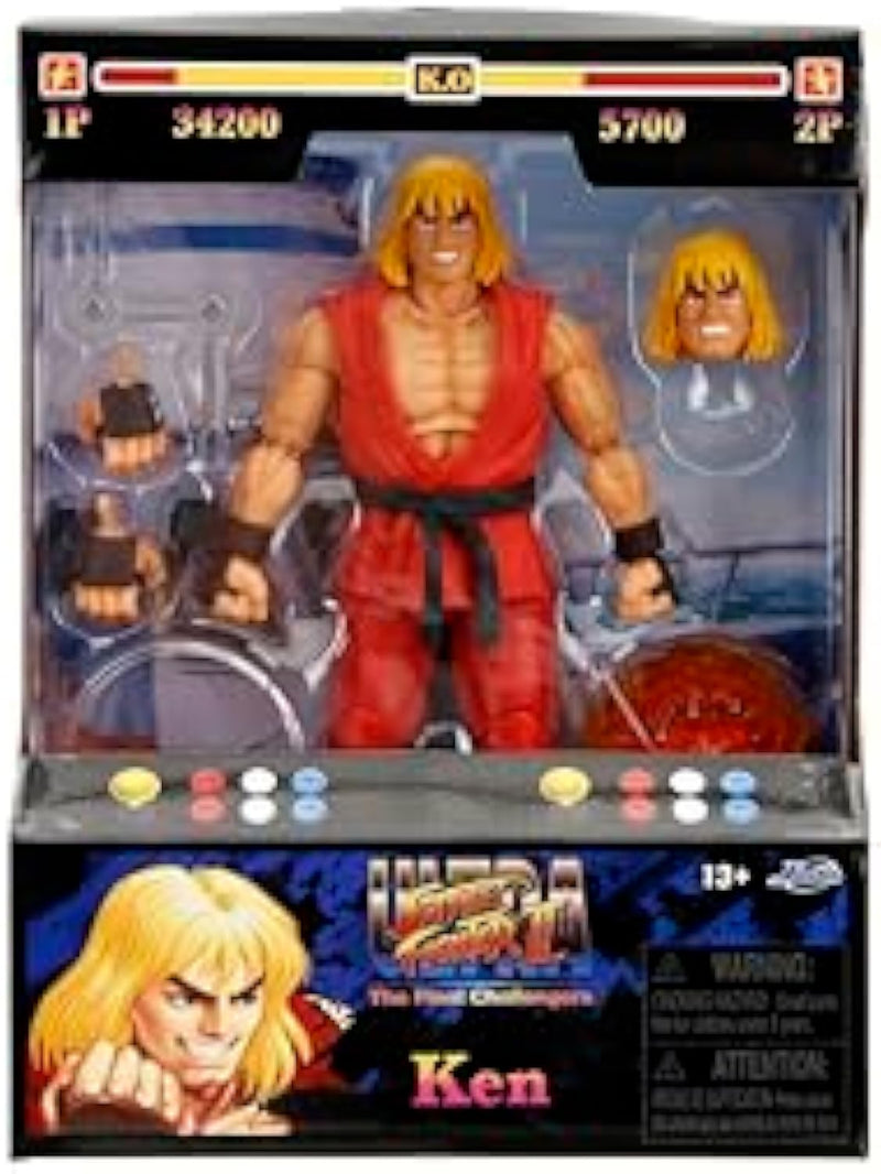 Street Fighter II 6 Inch Ken Action Figure Classic Fighting Game Collectible Toy