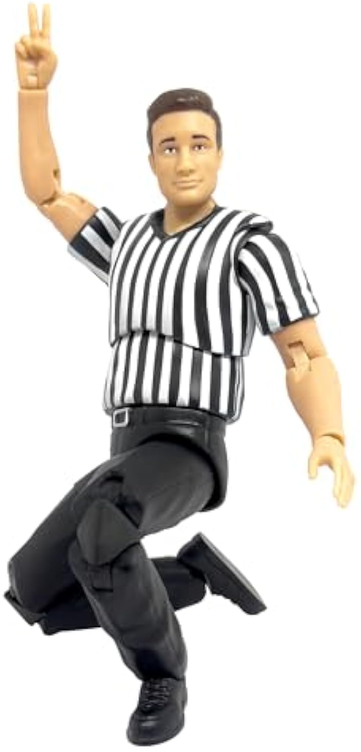 Ultimate Wrestling Referee Figure with Deluxe Articulation for Action Play