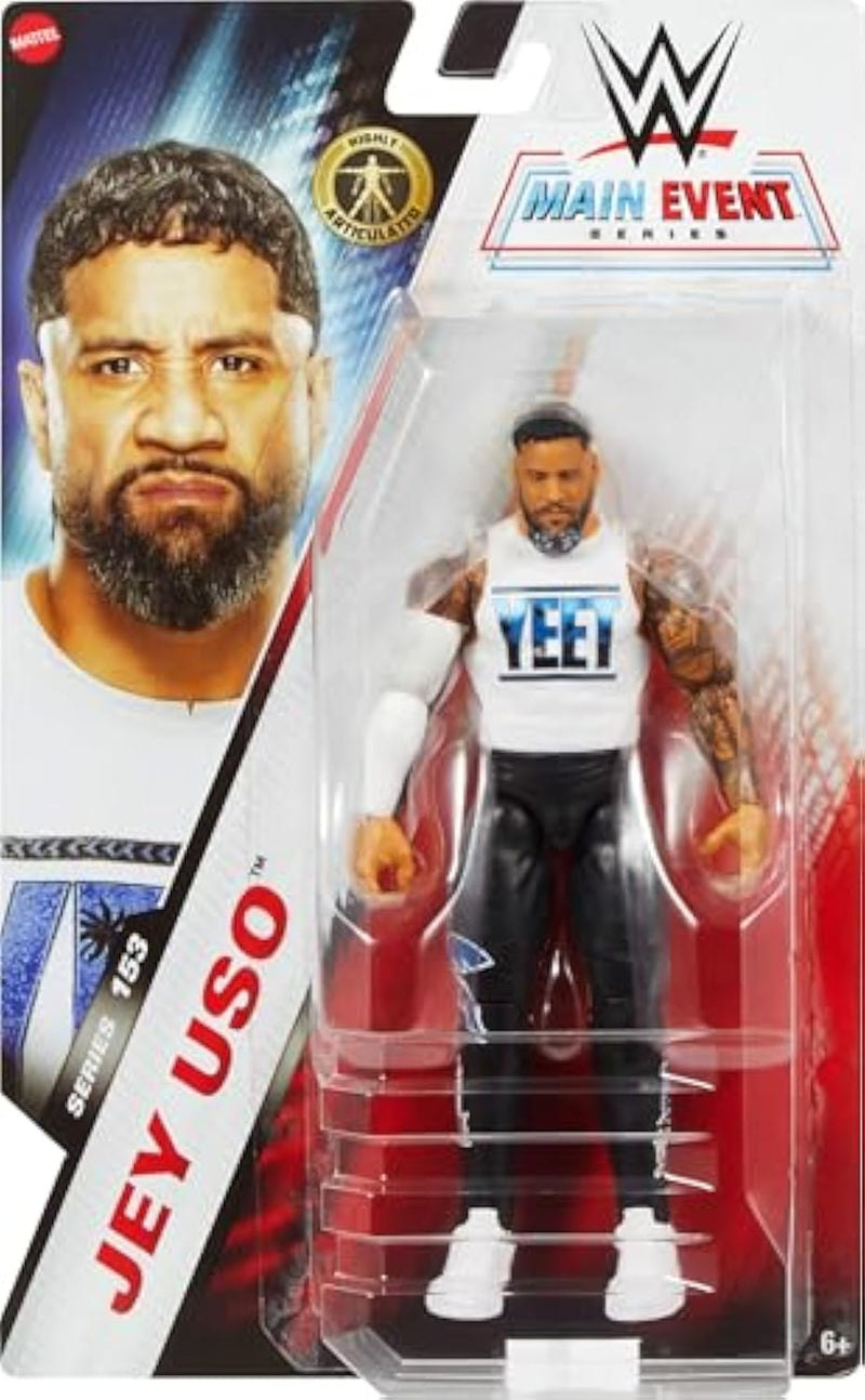 WWE Jey Uso 6 Inch Main Event Action Figure with 10 Articulation Points