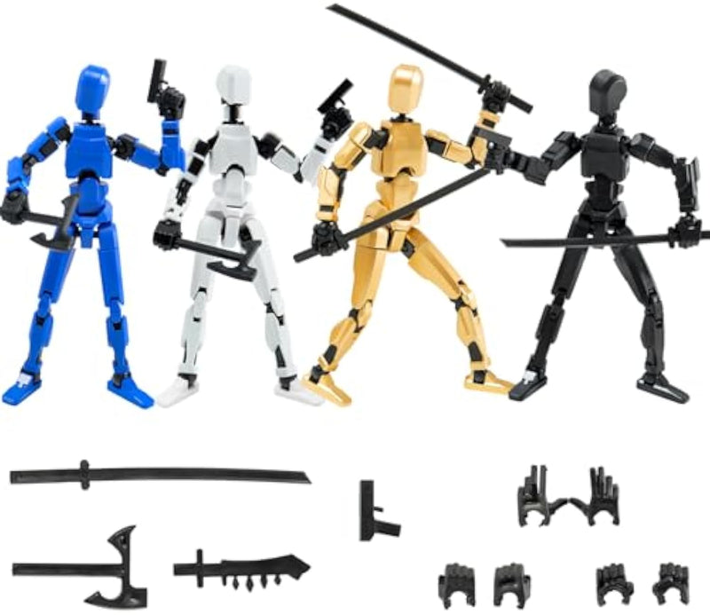 4PCS Titan 13 Robot Fidget Toys Set Sensory Action Figures for Kids Boys