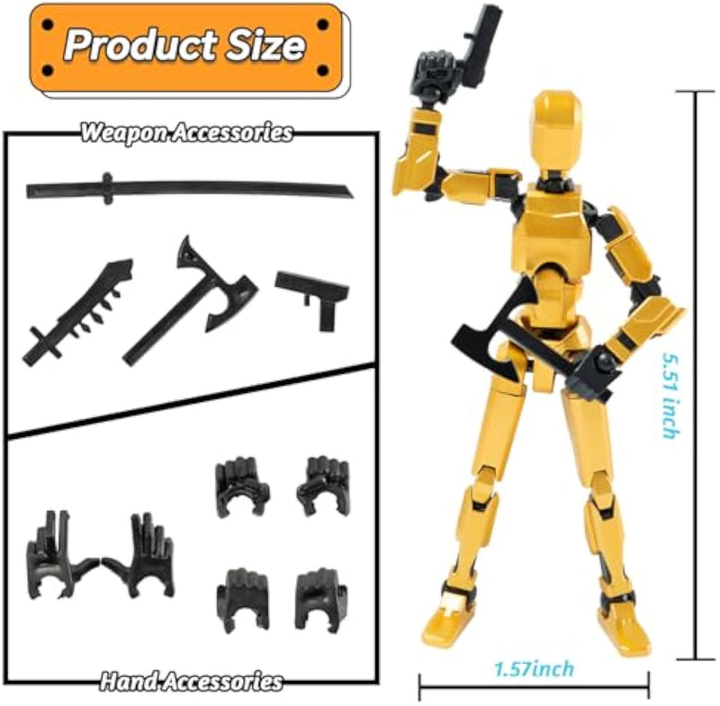 4PCS Titan 13 Robot Fidget Toys Set Sensory Action Figures for Kids Boys
