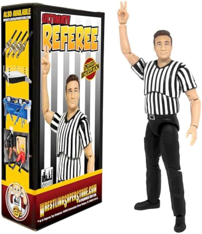 Ultimate Wrestling Referee Figure with Deluxe Articulation for Action Play