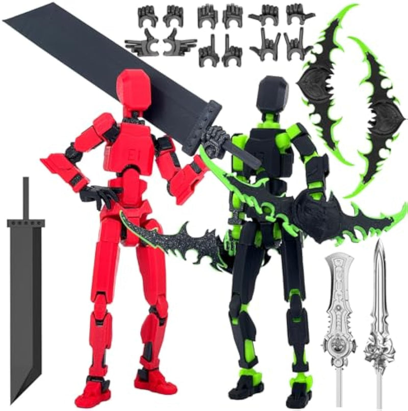 T13 Titan 13 Robot Action Figure Set 3D Printed Articulated Collectible Gift