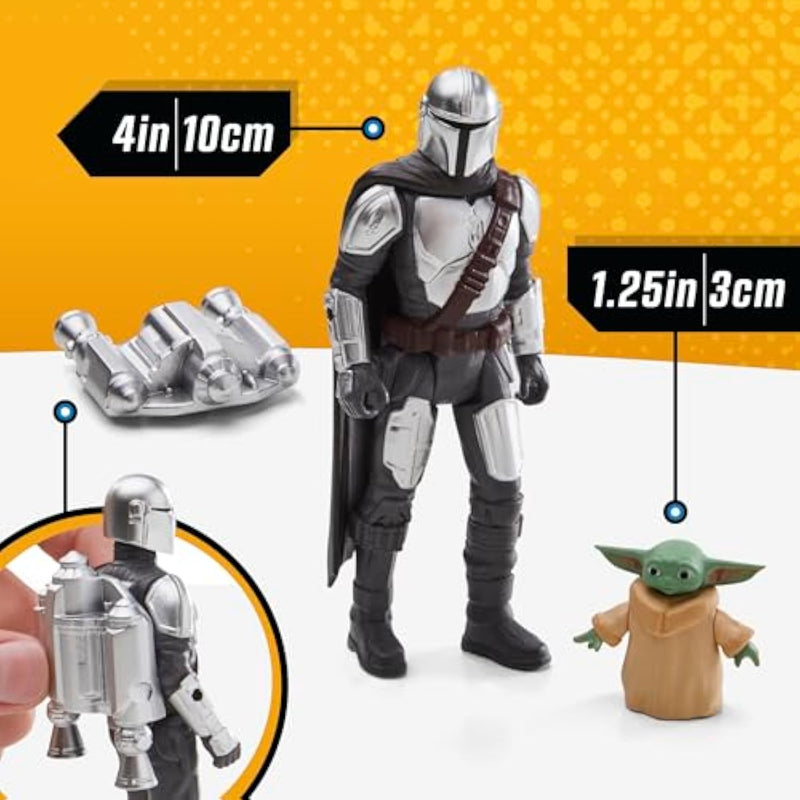 Star Wars Epic Hero Series Mandalorian N-1 Starfighter with Grogu and Figures