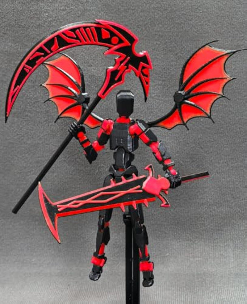 T13 Titan Robot Action Figure Black Red Articulated Collectible Gift
