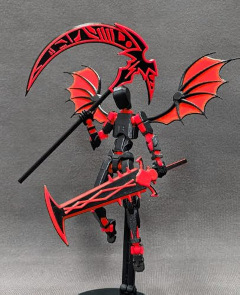 T13 Titan Robot Action Figure Black Red Articulated Collectible Gift