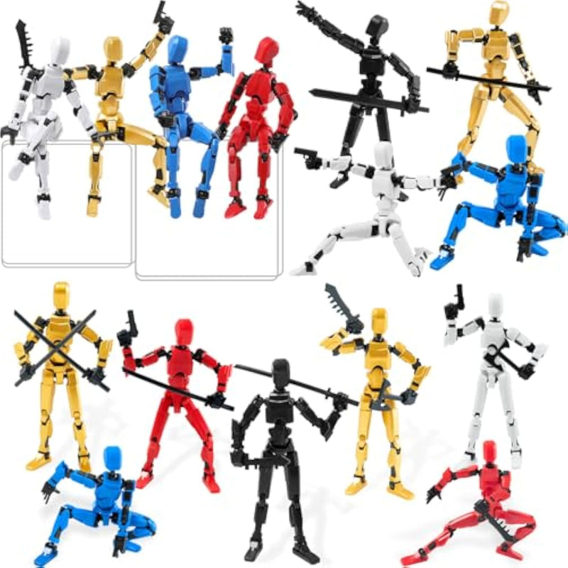 4PCS Titan 13 Robot Fidget Toys Set Sensory Action Figures for Kids Boys