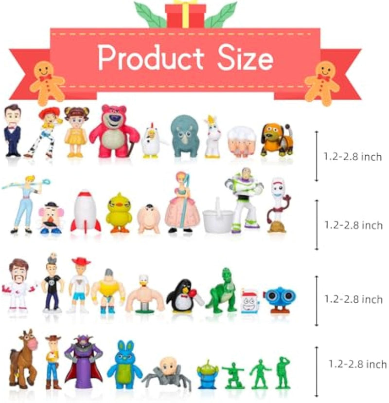 36 Pack Toy Story Action Figures Set Woody Buzz Jessie Mini Collectibles