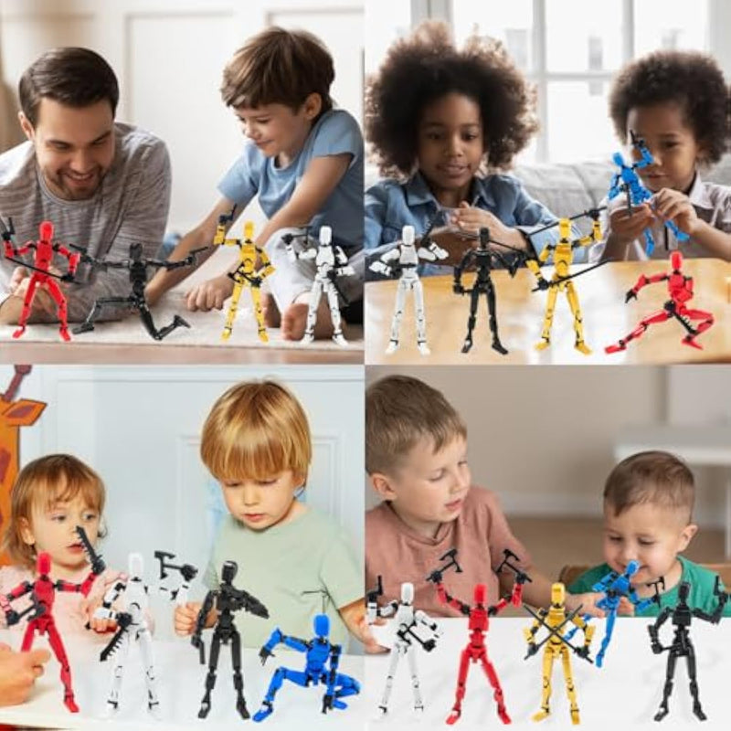 4PCS Titan 13 Robot Fidget Toys Set Sensory Action Figures for Kids Boys