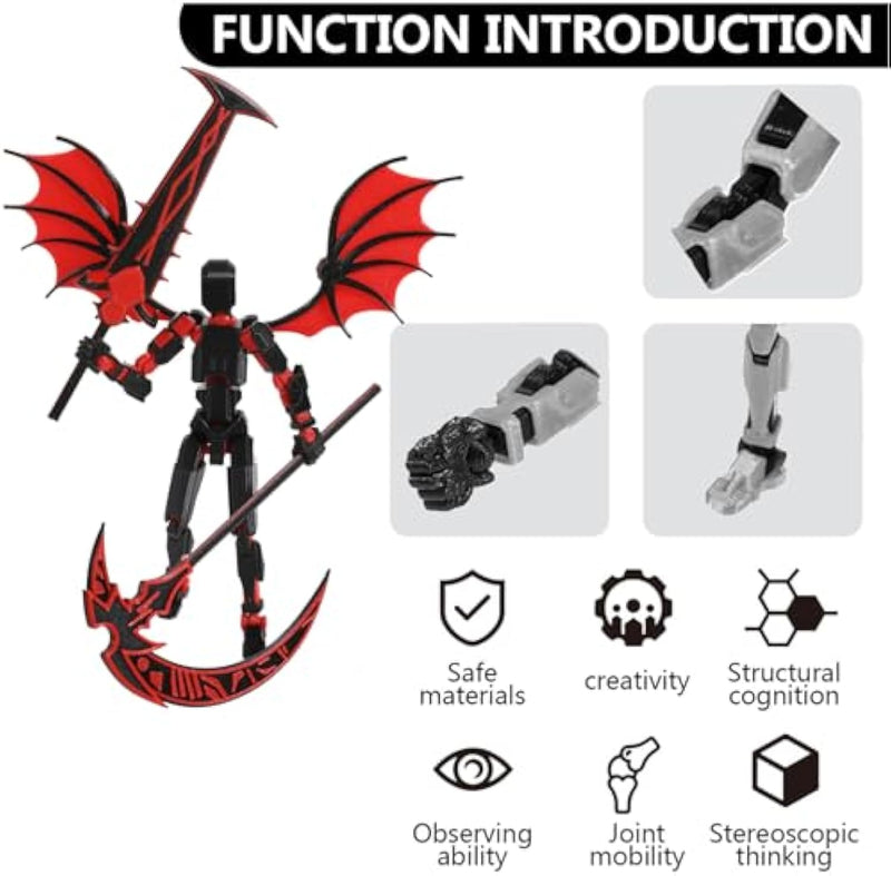 T13 Action Figure Set 5 Pack 3D Printed Multi-Jointed Movable 5.5 Inch Toys