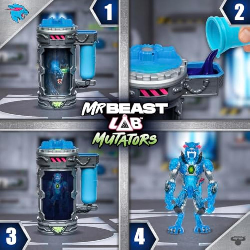 MrBeast Lab Mutators Ultimate Beast Experiment with Stealth Panther Figure 3-Pack