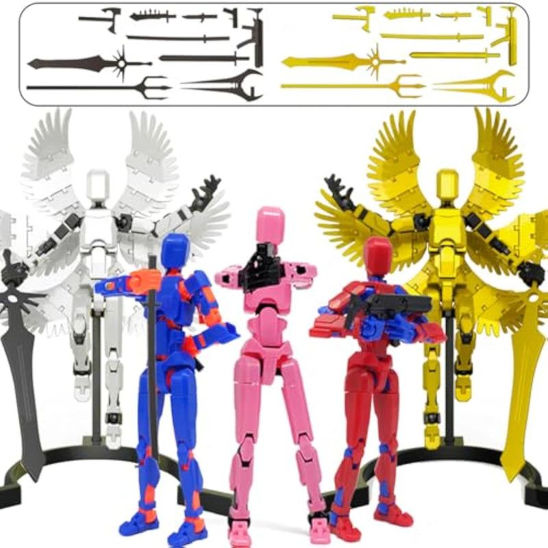 5 Pack T13 Action Figures Set Titan Dummy Robot Toys Birthday Gift for Boys