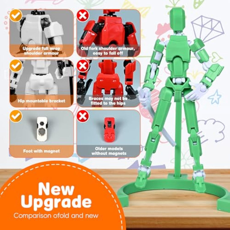 2025 Upgrade 8Pcs Titan 13 Action Figures with Magnetic Suction and Accessories