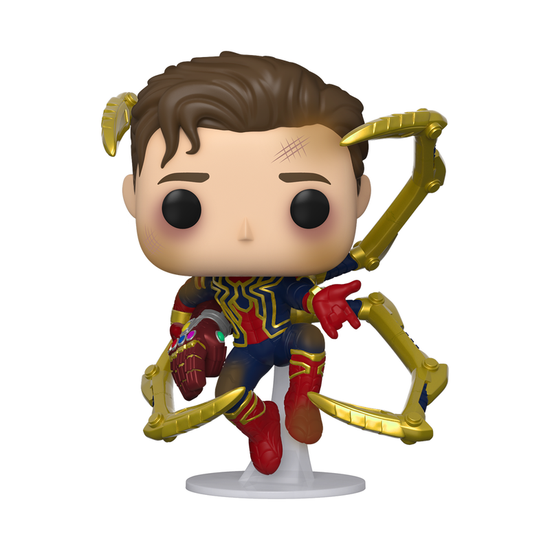 Funko Pop Iron Spider Unmasked With Gauntlet