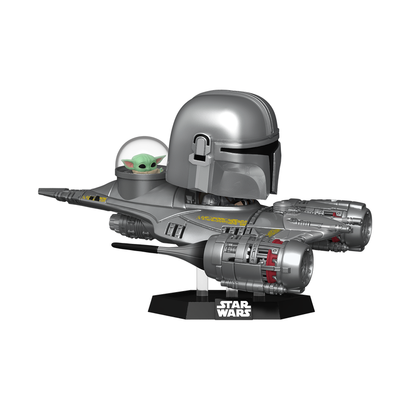 Funko Pop Rides Super Deluxe The Mandalorian In N1 Starfighter With Grogu