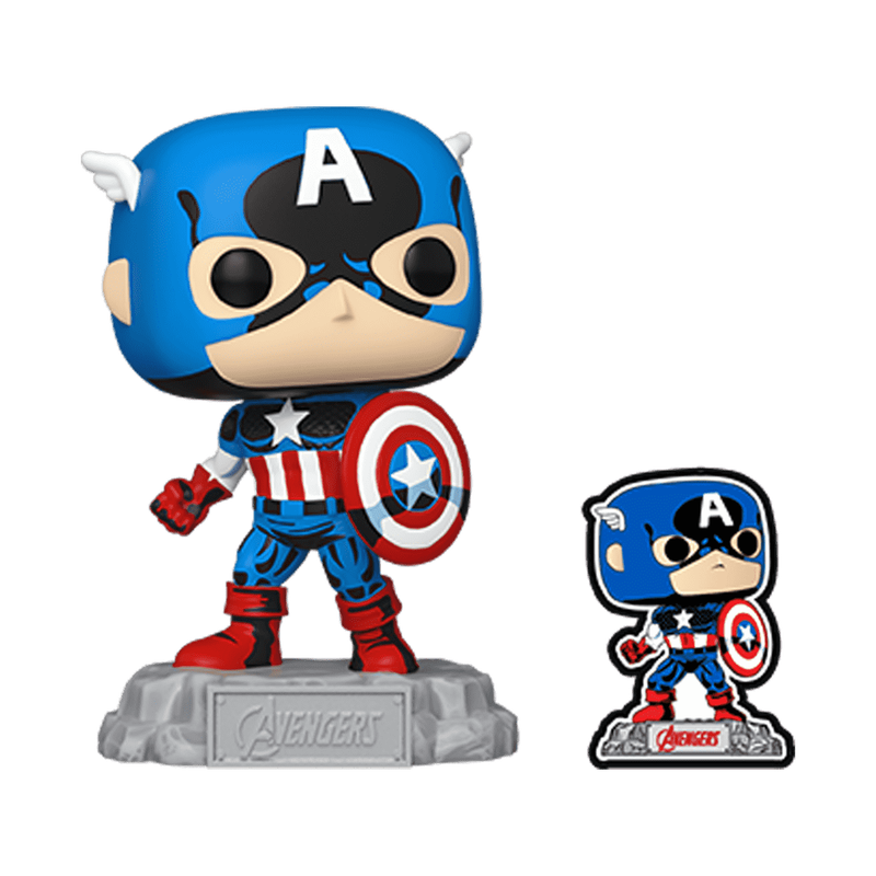 Funko Pop Captain America With Pin