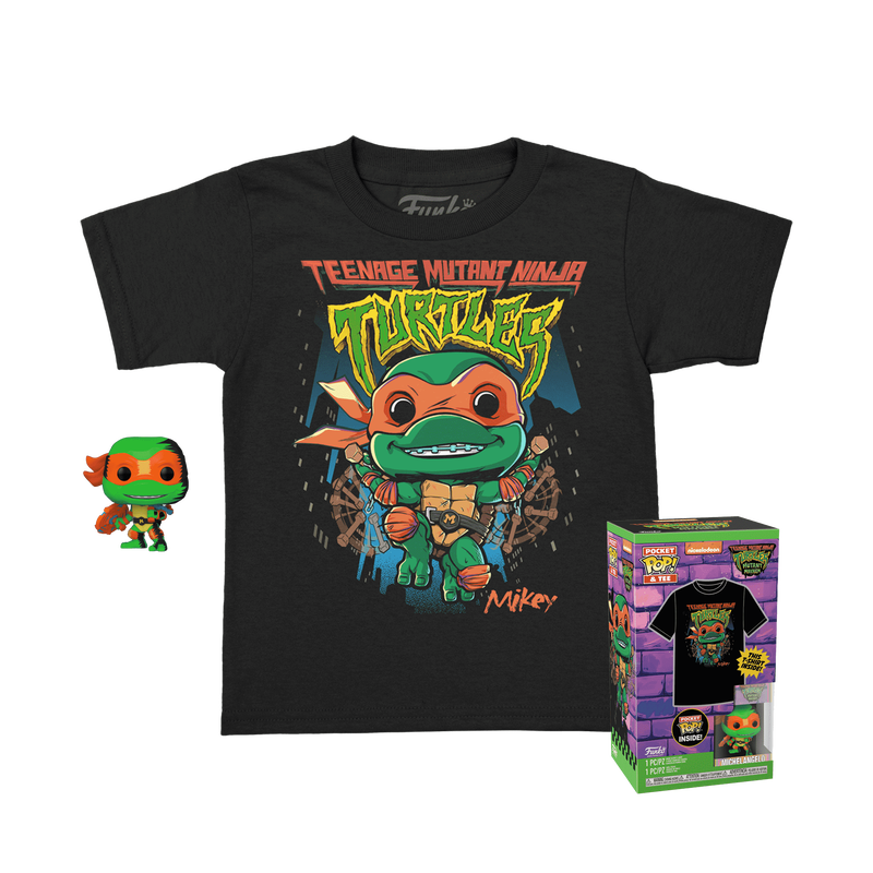 Pocket Funko Pop & Kids Tee Michelangelo (Mutant Mayhem)