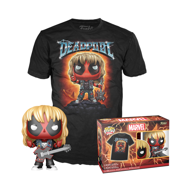 Funko Pop & Tee Heavy Metal Deadpool (Metallic)