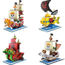 One Piece Pirate Ship Building Blocks Anime Mini Bricks Toy Set