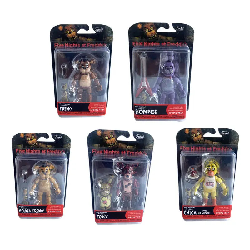 FNAF Nightmare Freddy Bonnie Foxy Chica Blacklight Frostbear Action Figures