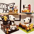 Snoopy Diamond Building Blocks Street View Character Scene Mini Bricks Gift