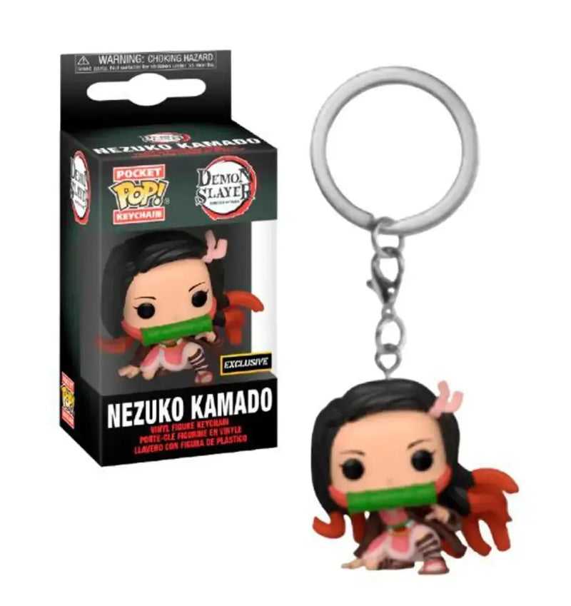 Funko Pop Demon Slayer Nezuko Zenitsu Tanjiro Pocket Pop Keychain Toy