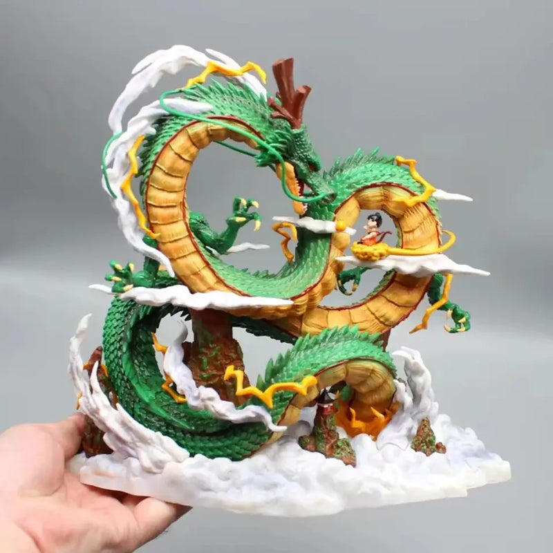 Dragon Ball Shenron and Goku 22cm PVC Statue Collectible Figure Gift