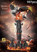 MOC Dark Fantasy Fell Beast Tower Castle Building Blocks Model