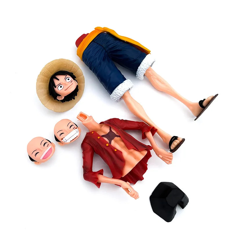 One Piece Luffy Face-Changing Action Figure Model Toy