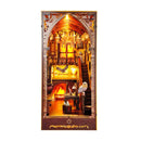 DIY Wooden Book Nook Magic Academy Miniature Dollhouse 3D Model Kit Gift