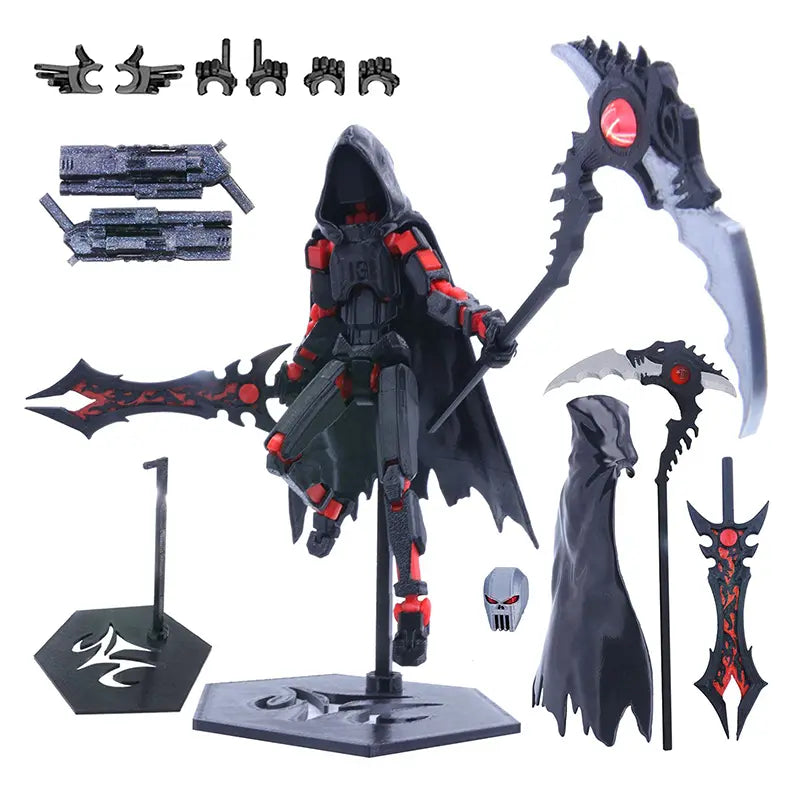 T13 Death Skeleton Robot Figure with Cape Collectible Action Toy