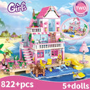 Summer Seaside Villa City House Building Blocks Street View DIY Toy Gift