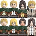 Attack on Titan Anime Building Blocks Mini Action Figures Levi Eren Mikasa Gift