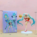 Hatsune Miku Cheerleader 18cm Anime PVC Figure Kawaii Collectible Toy