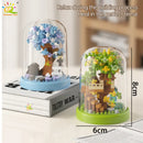 MOC Four Season Mini Tree House Micro Building Blocks Desk Decor Model
