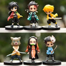 Demon Slayer Q Posket Set Tanjiro Nezuko Zenitsu PVC Anime Figures