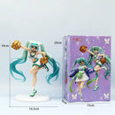 Hatsune Miku Cheerleader 18cm Anime PVC Figure Kawaii Collectible Toy