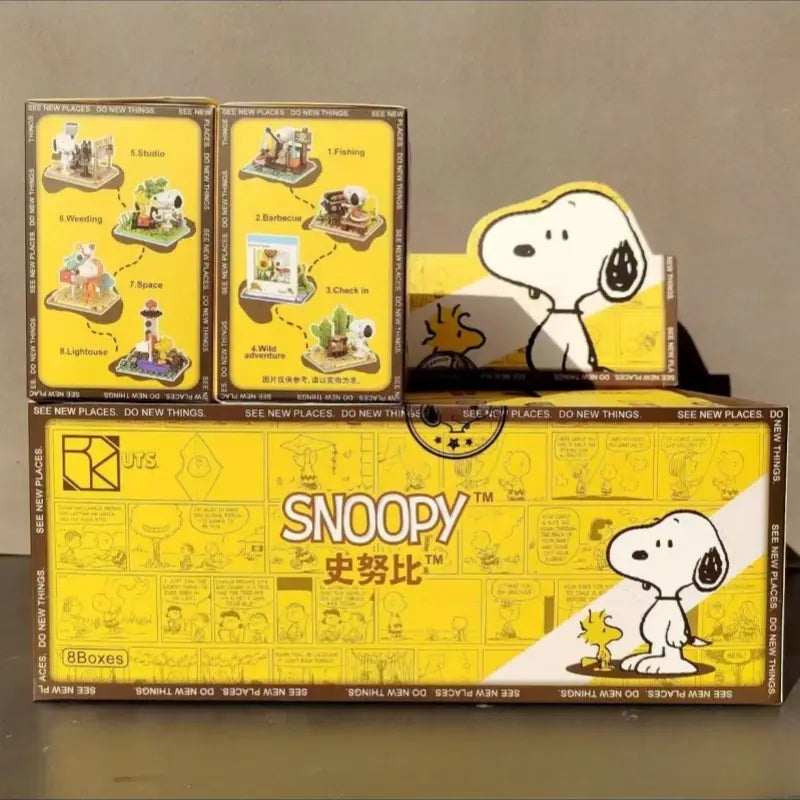 Snoopy Blind Box Puzzle Building Block Collectible Desktop Decor Toy