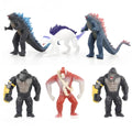 Godzilla vs Kong New Empire Monster Action Figure Set with Movable Joints 6pcs