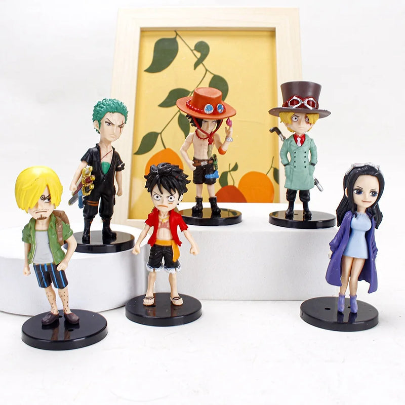 One Piece Set 6pcs Anime Action Figures PVC Collectible