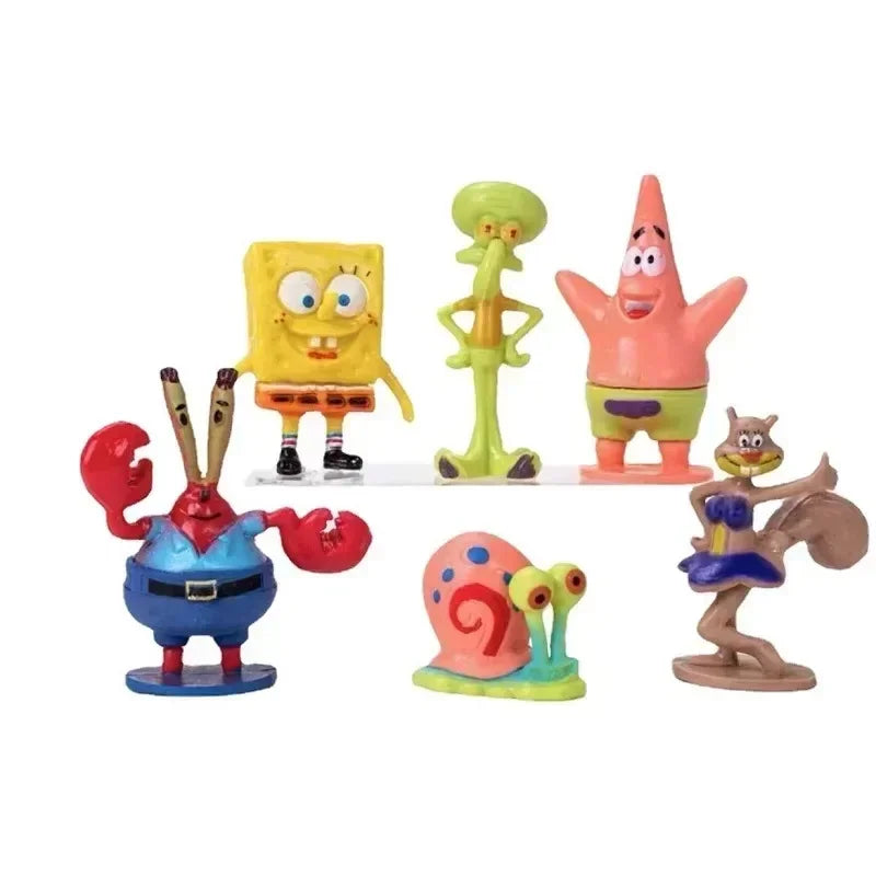 Spongebob Mini Action Figures 6pcs 5.6CM Gift Set for Kids