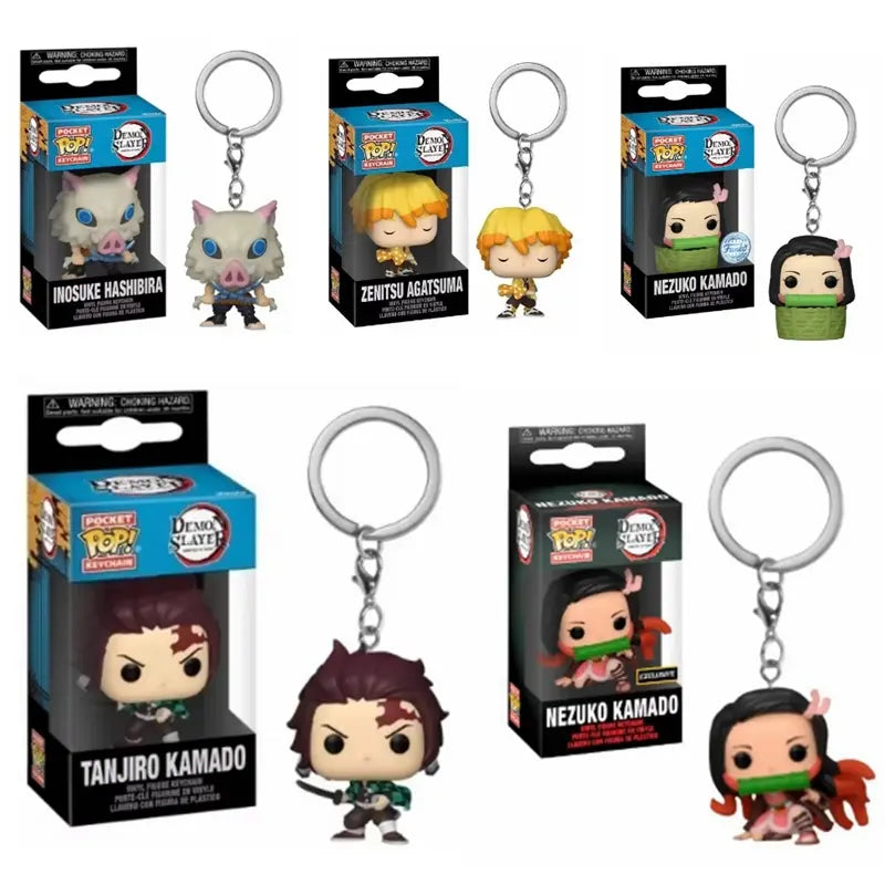Demon Slayer Nezuko Tanjiro Inosuke Pocket Pop Funko Keychain Set