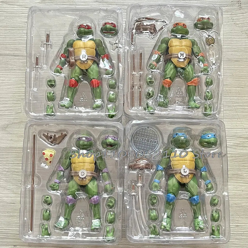 SHF Teenage Mutant Ninja Turtles 1990 Movie Raphael Leo Mikey Donnie Figure