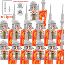 Medieval Dragon Knights Heavy Armor Building Bricks Action Figure Set 11pcs