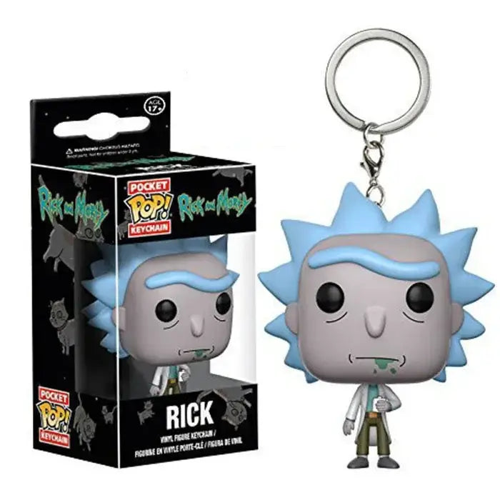 Funko Pop Rick and Morty Keychain Vinyl Figures Pickle Rick Morty Meeseeks