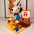Snoopy Diamond Building Blocks Street View Character Scene Mini Bricks Gift
