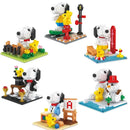 Snoopy Diamond Building Blocks Street View Character Scene Mini Bricks Gift