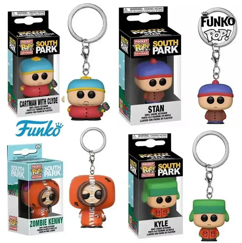 Funko POP Pocket Keychain South Park Kyle Stan Zombie Kenny Cartman Toy Gift