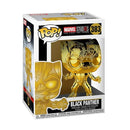 Marvel Black Panther Gold Chrome Funko Pop 383 Anniversary Collectible Figure