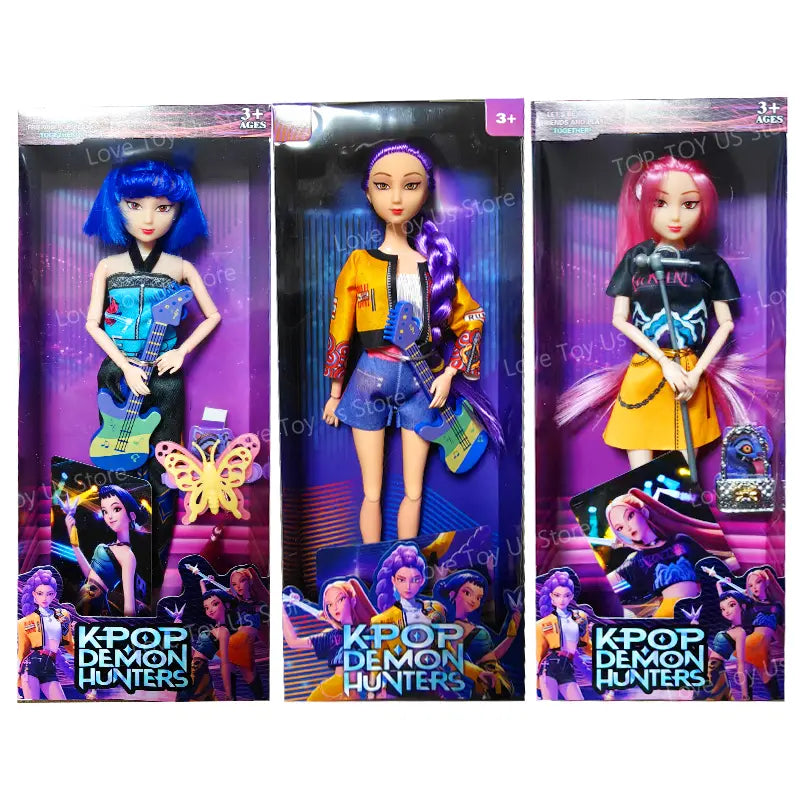 2025 Kpop Demon Hunters Rumi Mira Zoey Princess Action Figure Toy for Girls